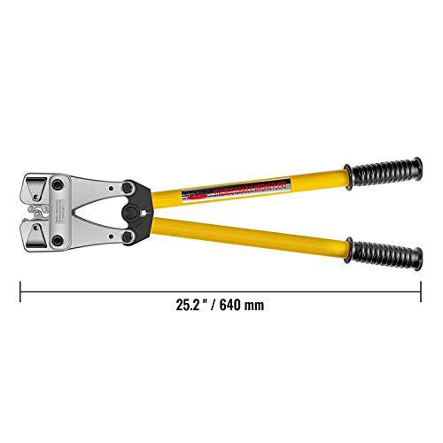 vevor battery cable crimping tool 10-120 mm2, cable lug crimping tool for heavy duty wire lugs, battery cable crimper for awg