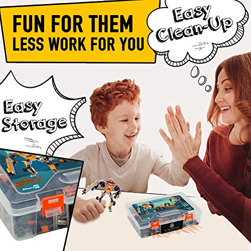 JitteryGit Robot STEM Toy | 3 in 1 Fun Creative Set | Construction Building Toys for Boys and Girls Ages 6-14 Years Old | Best Toy Gift for
