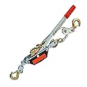 Segomo Tools 2 Ton Heavy Duty 3 Hook Steel Cable Dual Gear Power Ratchet Come Along Puller Tool | Cable Winch Puller | Cumalong