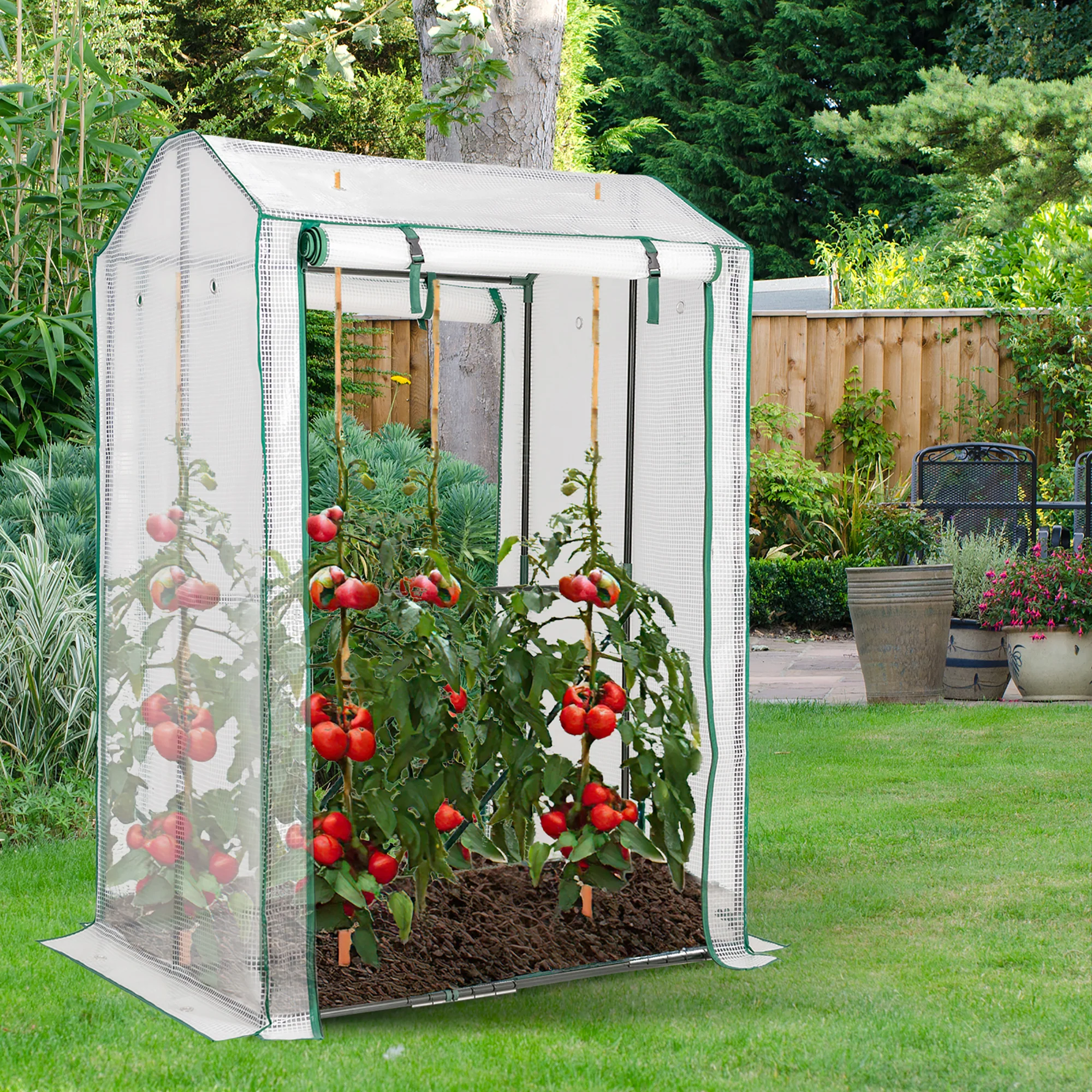 Costway 39&s;&s; x 32&s;&s; x 59&s;&s; Walk-in Garden Greenhouse Warm House for Plant Growing