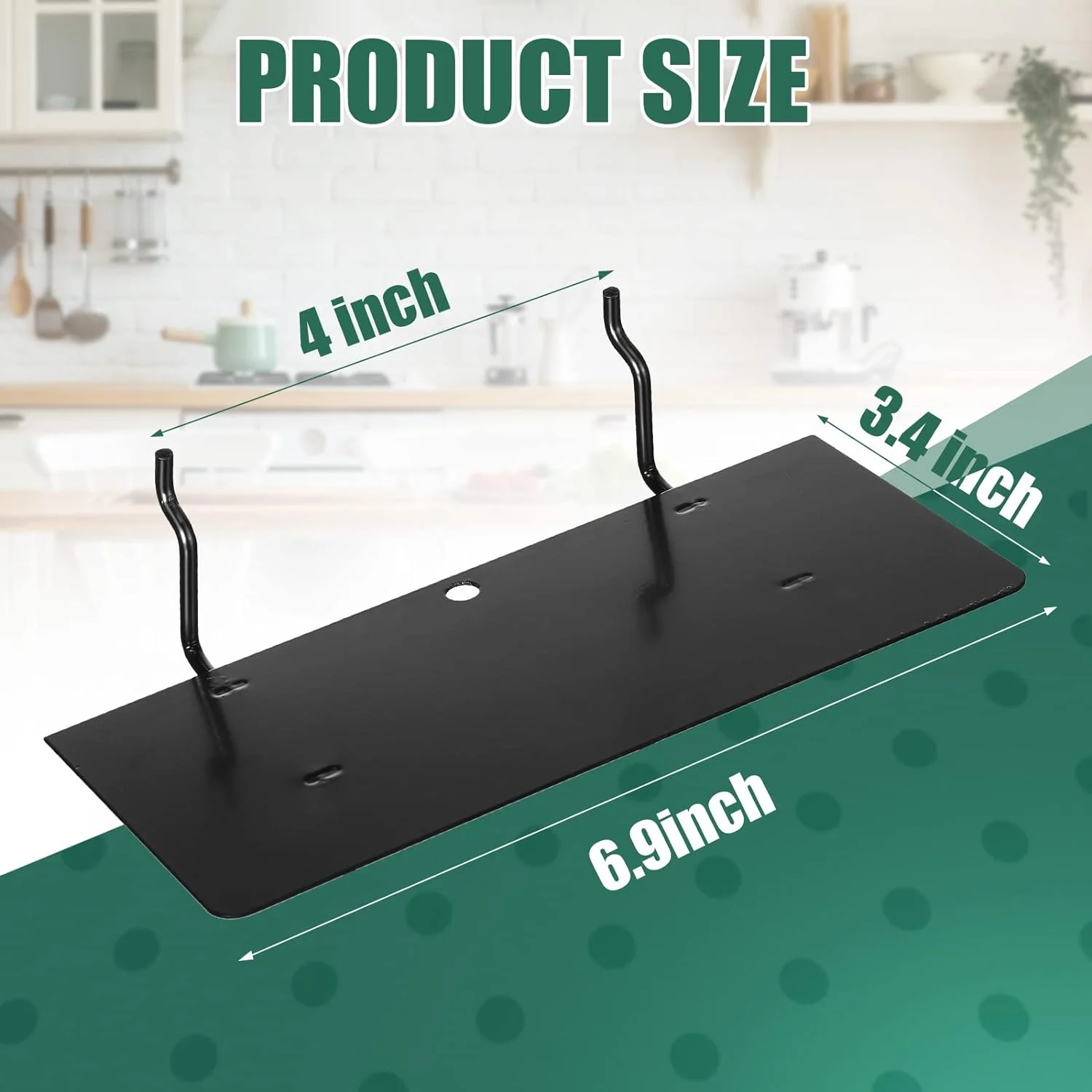 Funrous 4 Pack Pegboard Shelves Wall Organizer Peg Board Shelf Brackets Pegboard Steel Tray Pegboard Accessories Organizing Tools for C