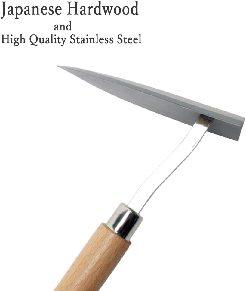 Generic Tomerry Japanese Garden Landscaping Triangle Hoe with Stainless Steel Blade