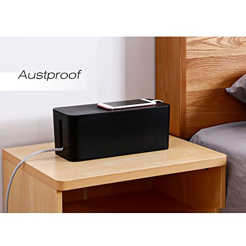 Davidsons Collection [Set of Three] Cable Management Boxes Organizer, Large Storage Wires Keeper Holder for Desk, TV, Computer, USB Hub, System to Co