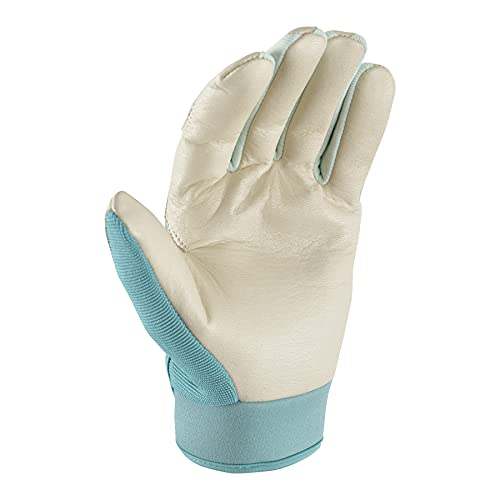 Wells Lamont Womens Hybrid Work/Gardening Gloves | Water-Resistant HydraHyde Leather | Medium (3204M)