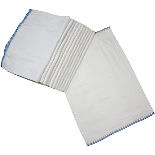 OsoCozy - Indian Cotton Prefolds (Dozen) - Soft and Absorbent Baby Diapers Made of 100% Indian Cotton - Premium Diapers,