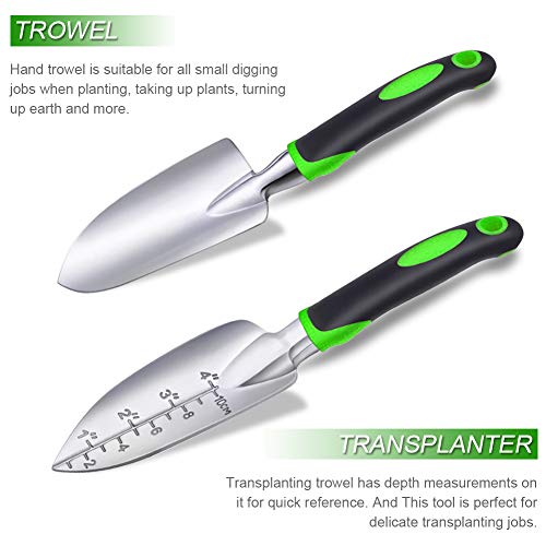 AOKIWO 83 Pcs Garden Tools Set Succulent Tools Set, Heavy Duty Aluminum Manual Garden Kit Outdoor Gardening Gifts Tools for Men