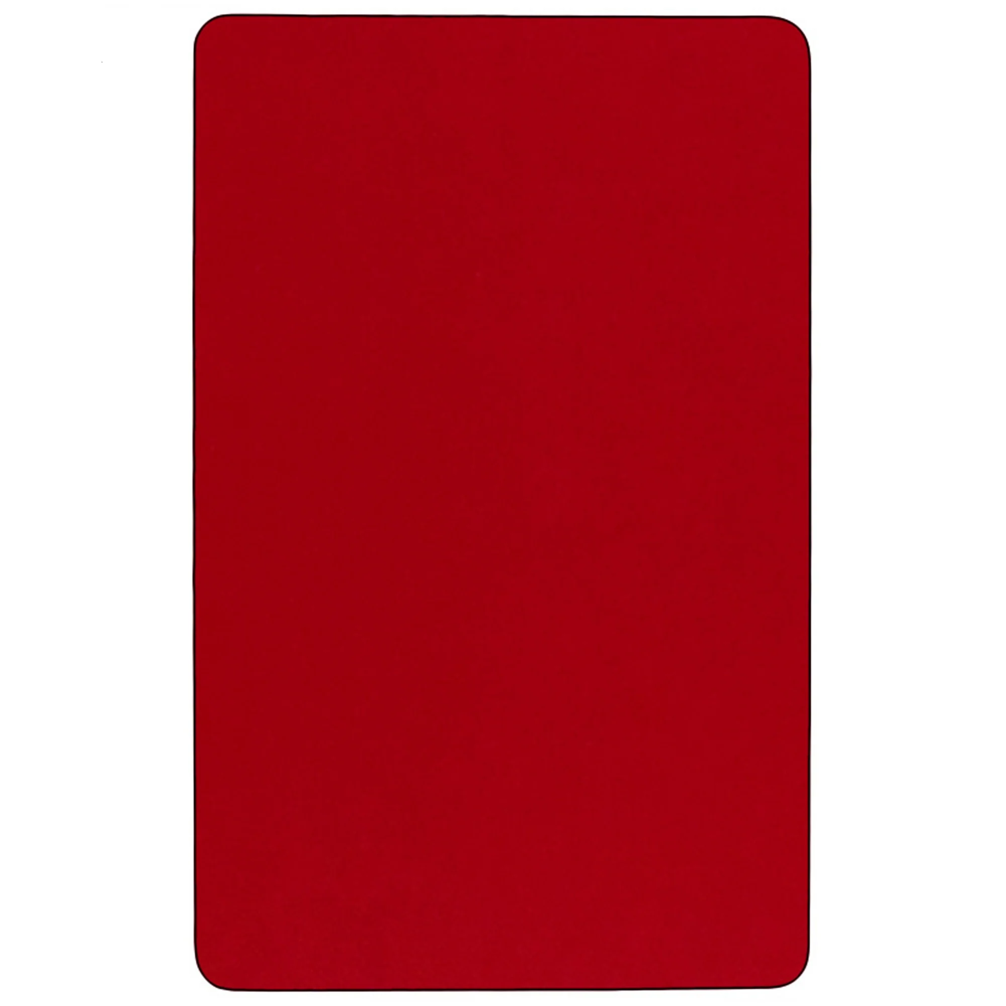 Flash Furniture 72&s;&s; Black and Red Rectangular Thermal Activity Table with Standard Height Adjustable Mobile Legs