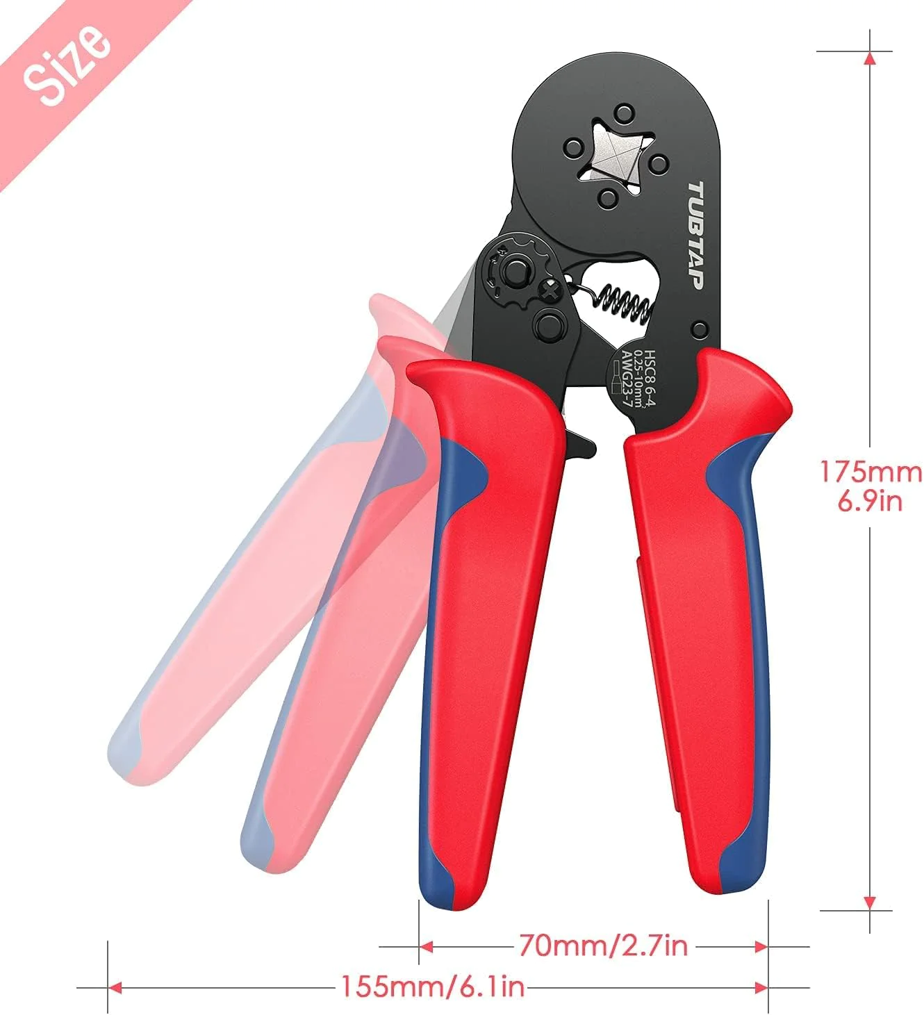 TUBTAP Ferrule Crimping Tool,  Ferrule Pliers Crimping Pliers with 1200 Pieces Ferrules Tool Kit 0.25-10 mm&a;#194;&a;#178; (AWG 2