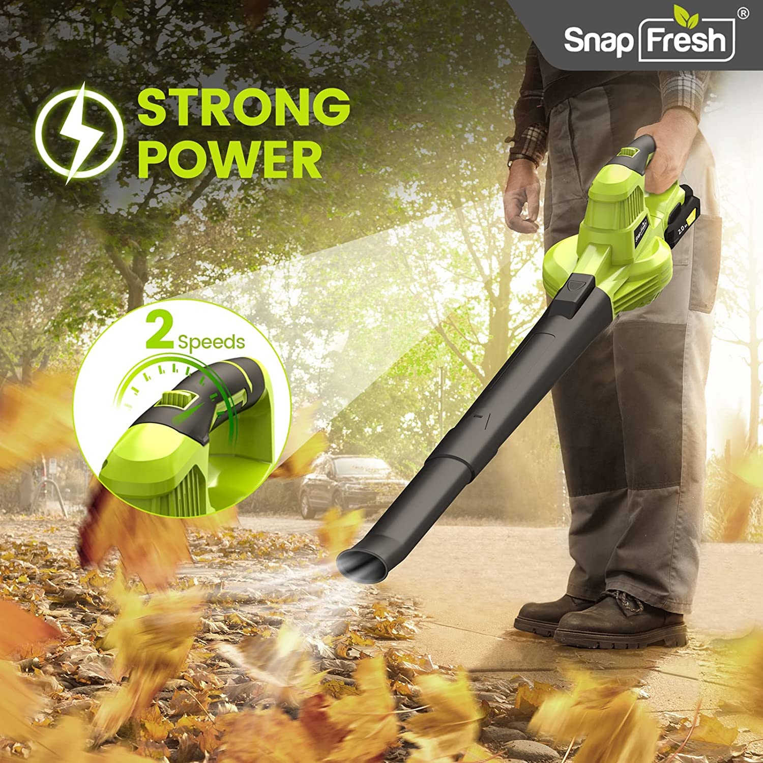 TKM Home Leaf Blower 20V Leaf Blower Cordless With Battery &a; Charger, Electric Leaf Blower For Lawn Care, B TKMHO148154