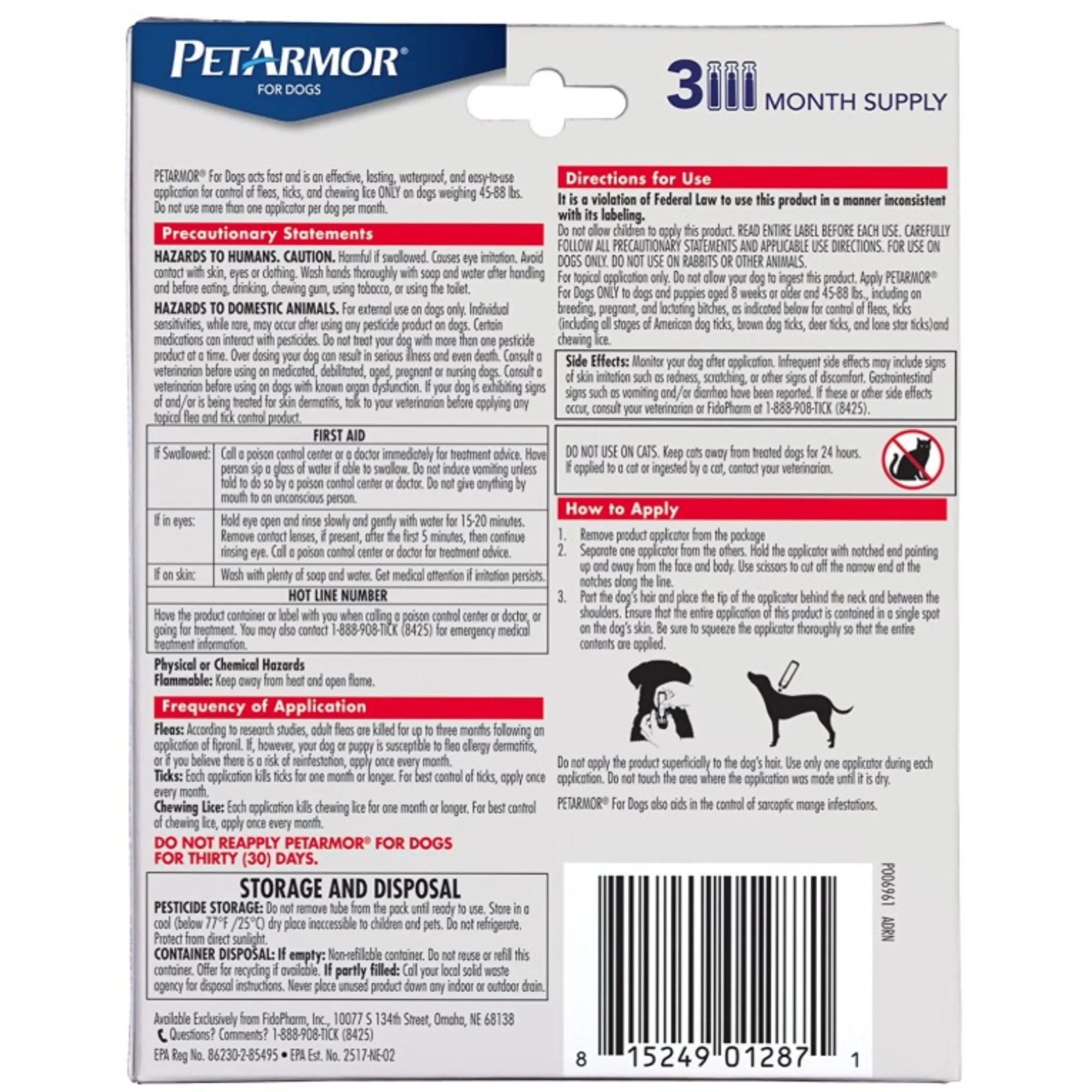 PetArmor Flea and Tick Treatment for Large Dogs (45-88 Pounds)