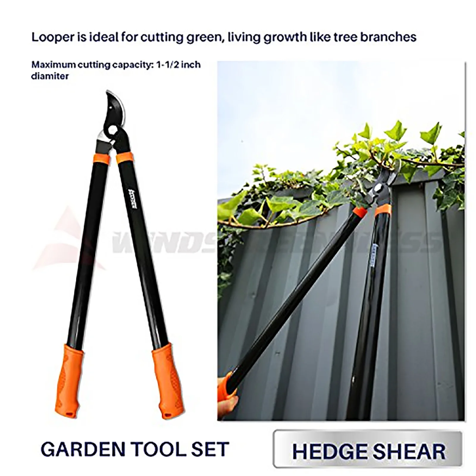 iGarden B00VXTFJFS  3pc. Garden Tool Set - Orange and Black