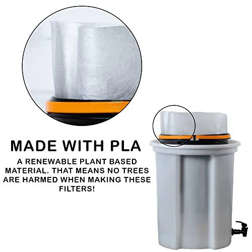 alliance brew gear cold brew commercial pla filter - 50 pack, natural white