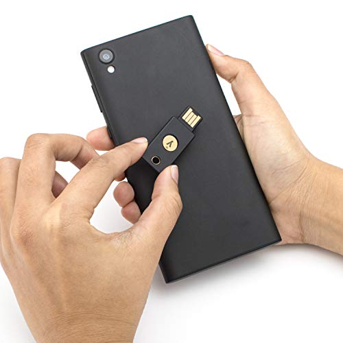 Yubico - YubiKey 5 NFC - Two Factor Authentication USB and NFC Security Key, Fits USB-A Ports and Works with Supported NFC Mobil