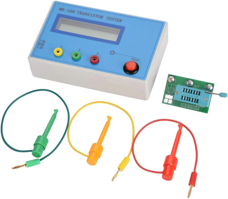 focket Transistor Tester, MK-168 8MHz External Crystal Multifunction High Accuracy Diode Triode Capacitance Resistance Tester ESR RLC