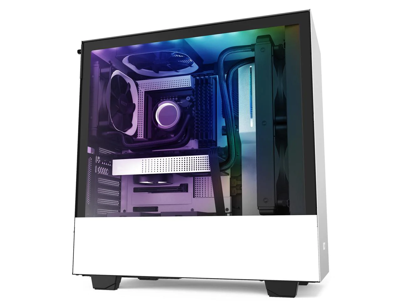 NZXT H510i - Compact ATX Mid -Tower PC Gaming Case - Front I/O USB Type-C Port - Vertical GPU Mount - Tempered Glass Side Panel