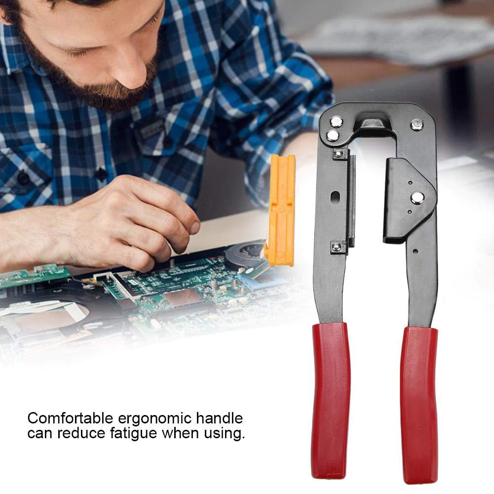 akozon cable crimper yth214 computer flat cable crimping pliers fc terminal cutting nipper tool