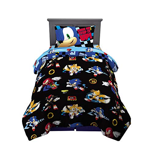 Franco Kids Bedding Super Soft Microfiber comforter and Sheet Set, 4 Piece Twin Size, Hasbro Nerf