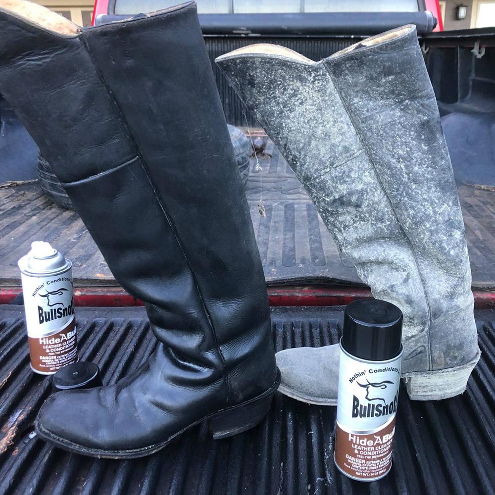 BullSnot! BullSnot HideABull Leather Cleaner and Leather Conditioner 10899010 for Use on Leather Apparel Furniture Car Boat Truck 14oz