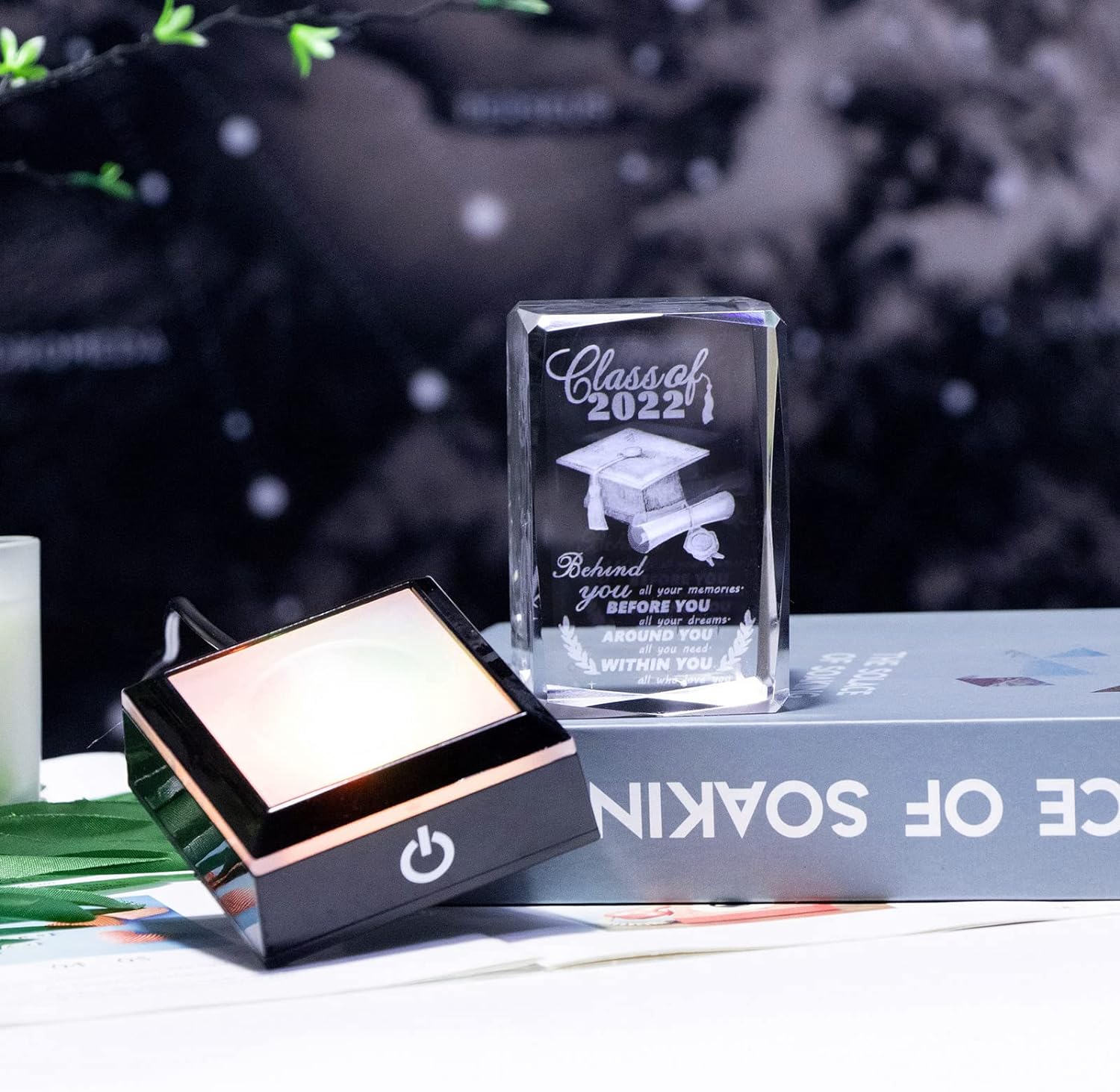 Movdyka Graduation Gifts for Her Him 2022 Unique, 3D Layser Engraved Class of 2022 with Base, High School College Graduation Gift Ideas
