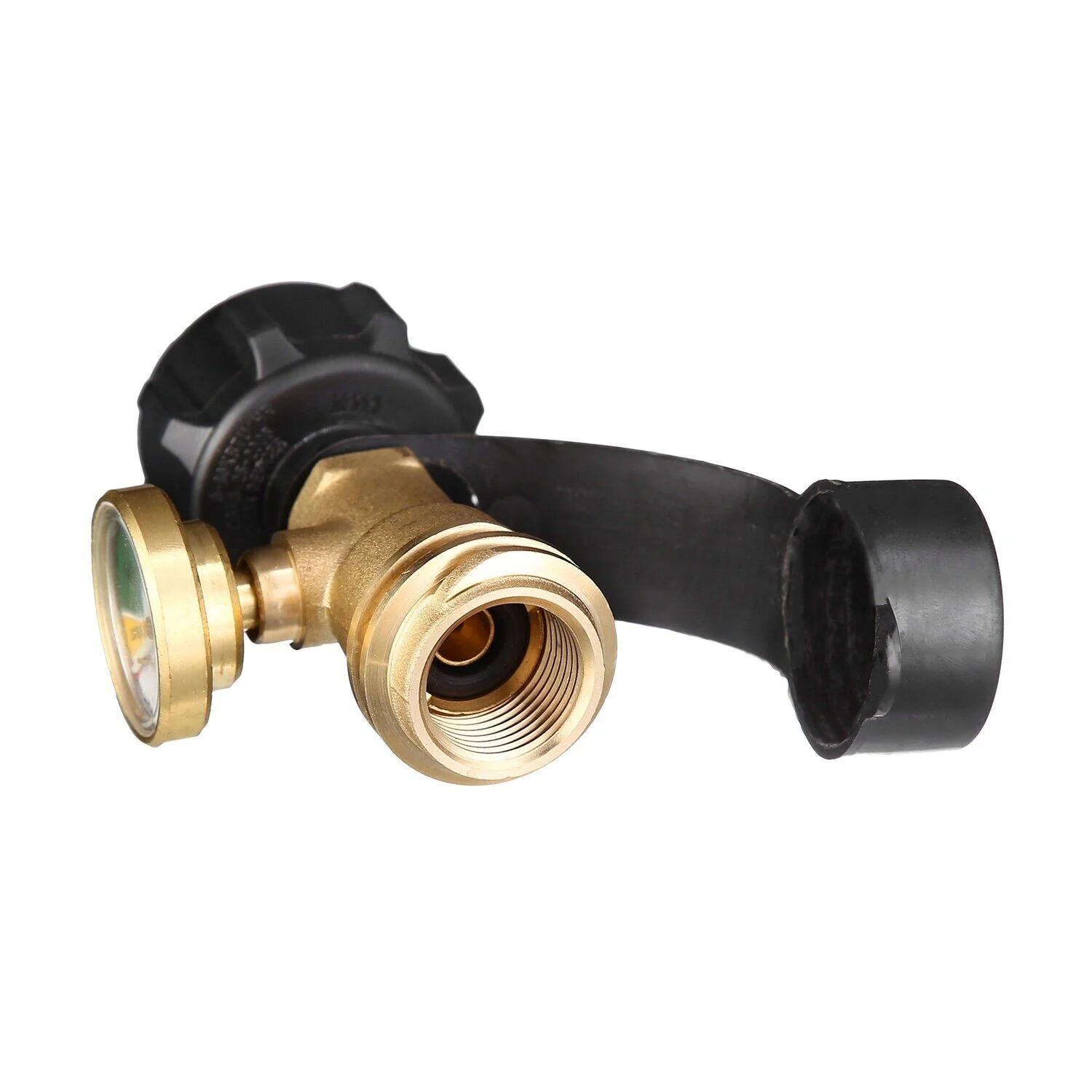 Great Choice Products Propane Tank Gauge Rv Pressure Brass Adapter Gas Level Meter Grill Bbq Indicator