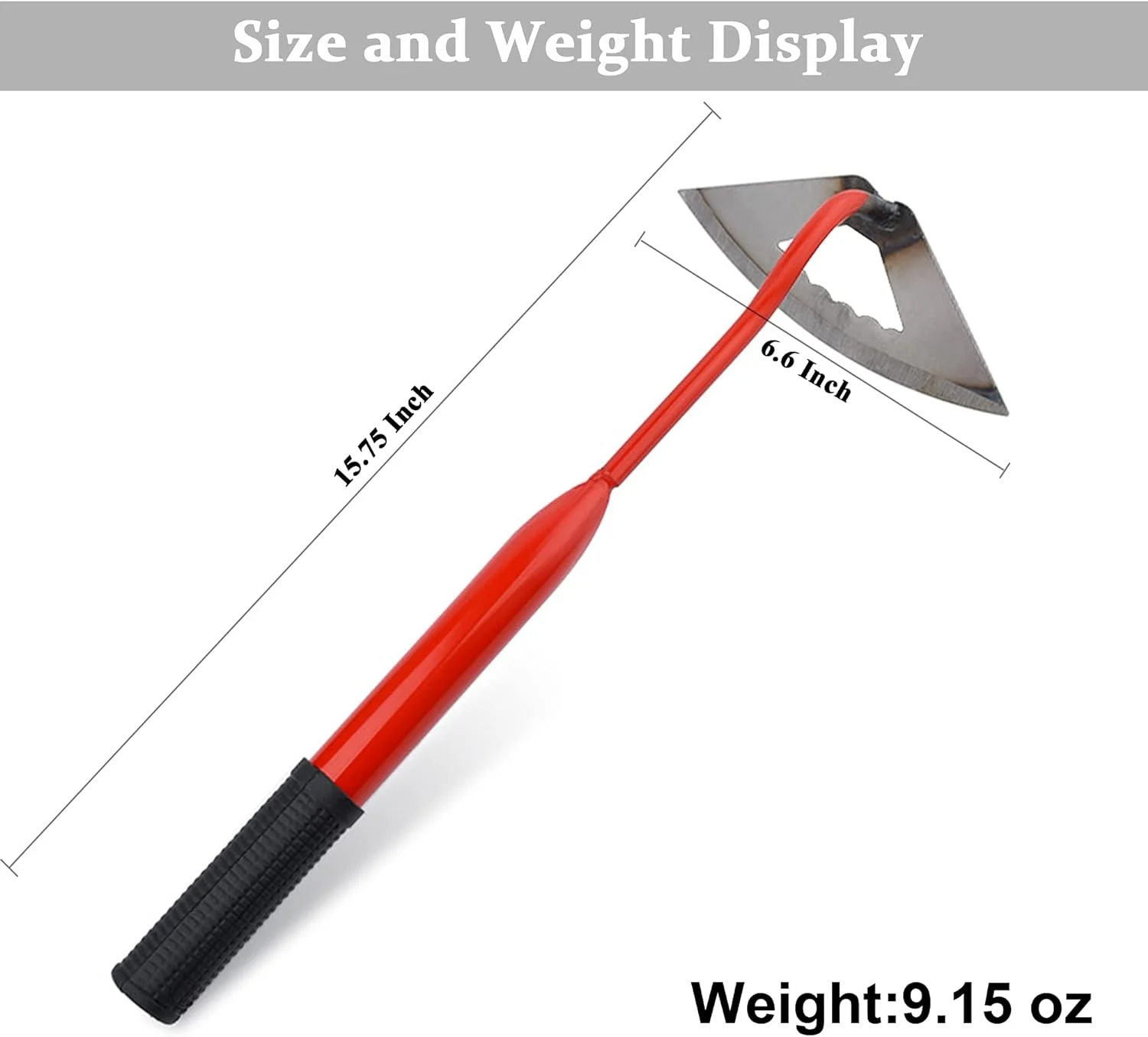 gETYIYI Hollow Hoe Hula Hoe Hand Hoe Hallow Weeding Garden Hoe Gardening Hand Tools Weed Removal Tool for Yard with Extended Handle (Ro
