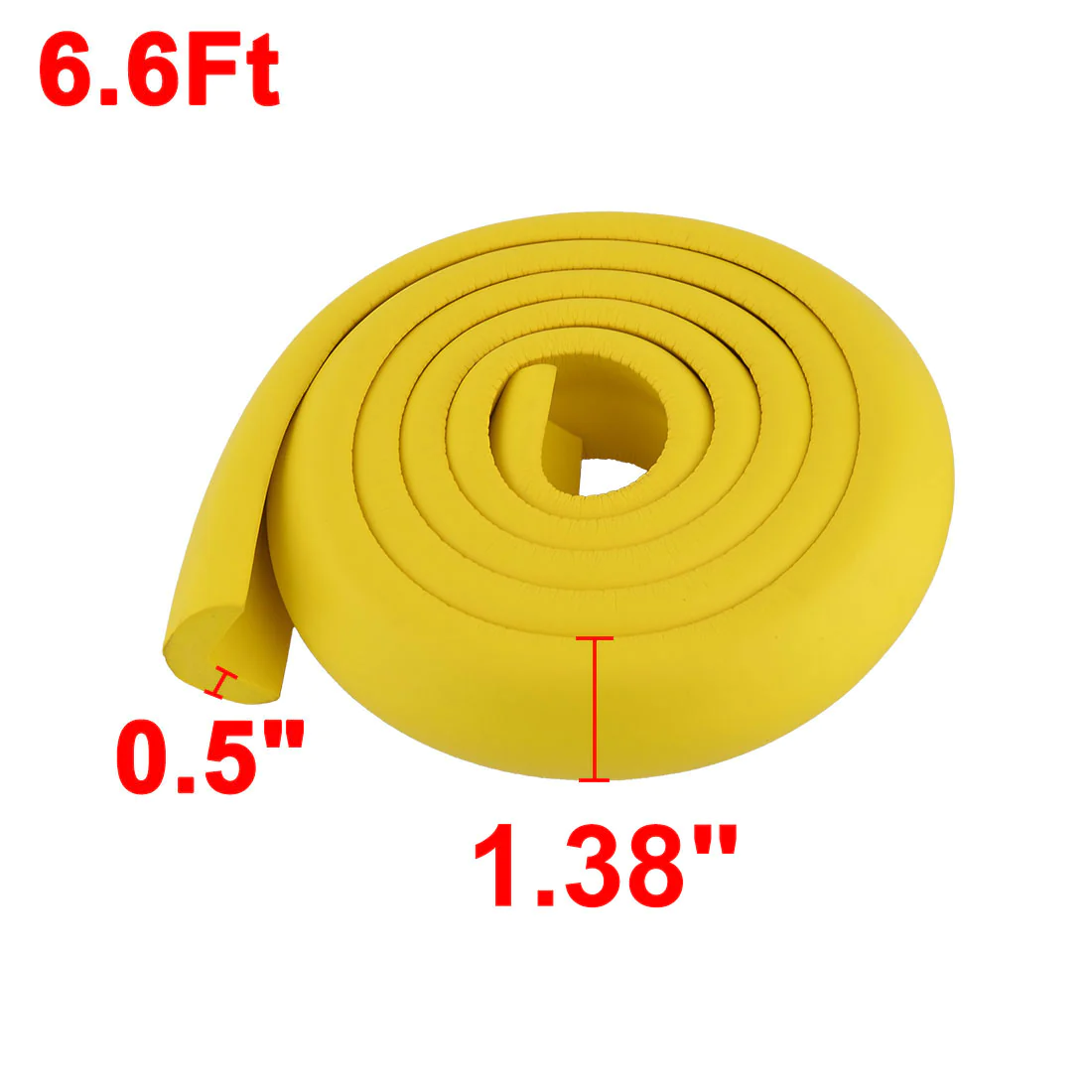 Unique Bargains Furniture Dresser Foam Rubber Corner Edge Cover Protector Cushion Yellow 2pcs