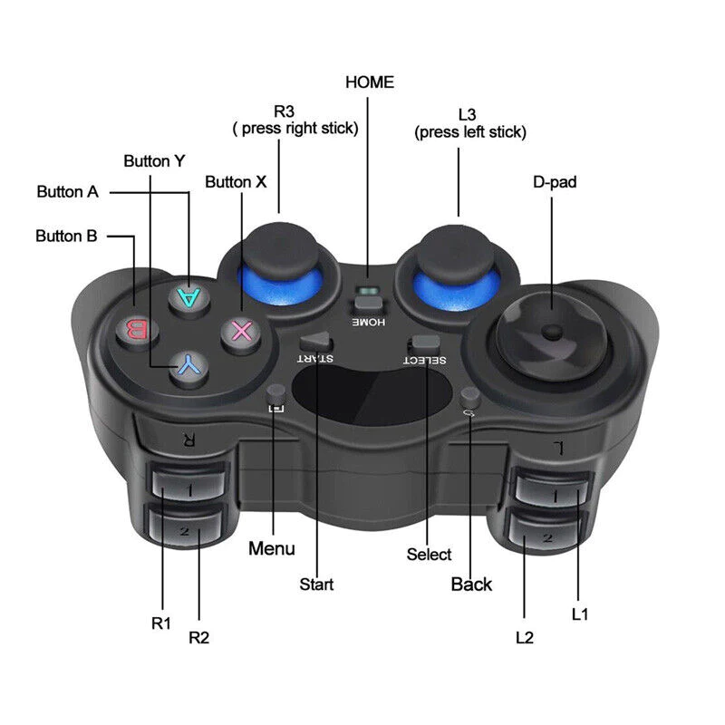 Great Choice Products Wireless Bluetooth Video Game Controller Pad For Playstation 3 Sony Ps3 Black