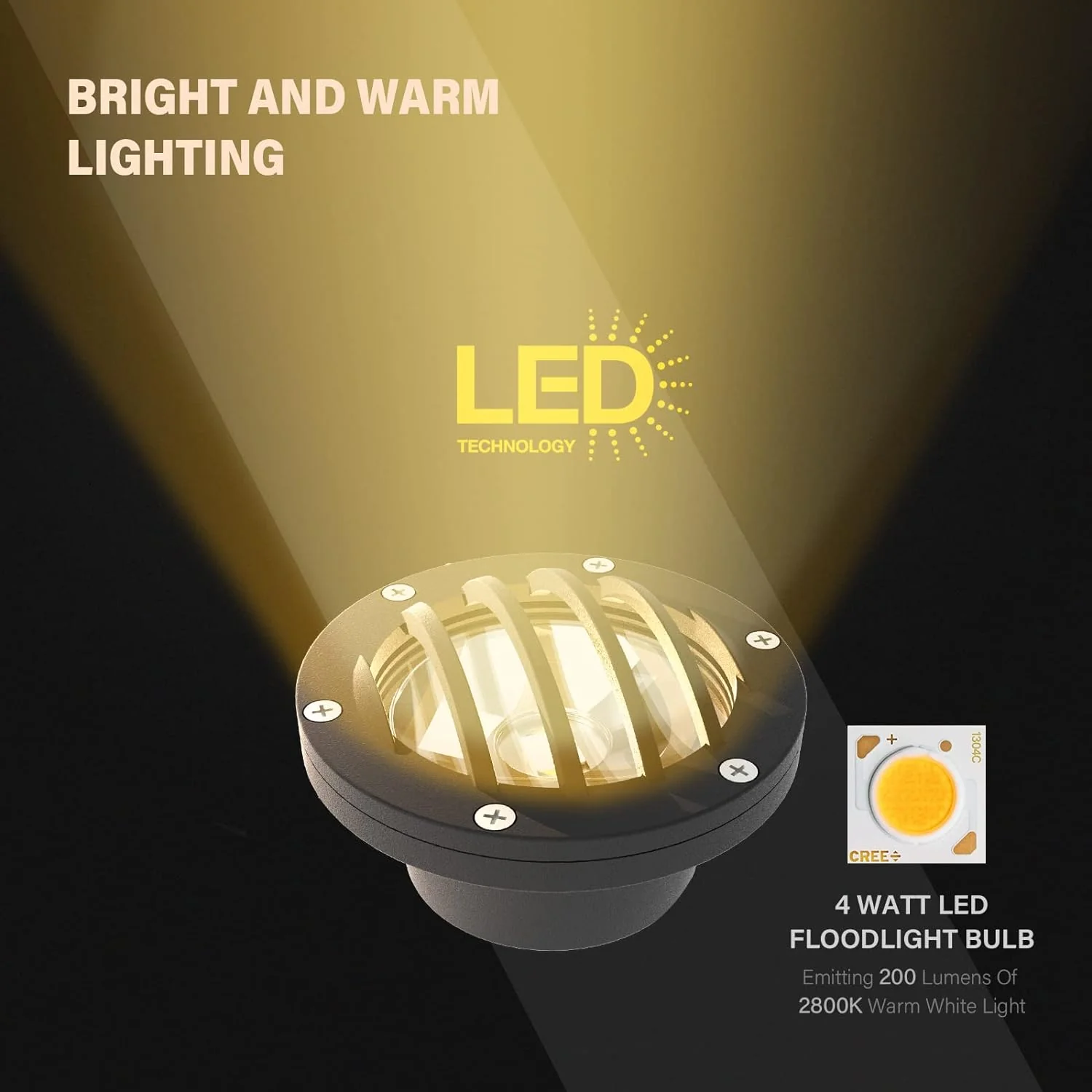 Generic Malibu LED Well Light Low Voltage Landscape Lighting Outdoor Deck Light Yard Garden Patio In-ground Light 8401-3500-01