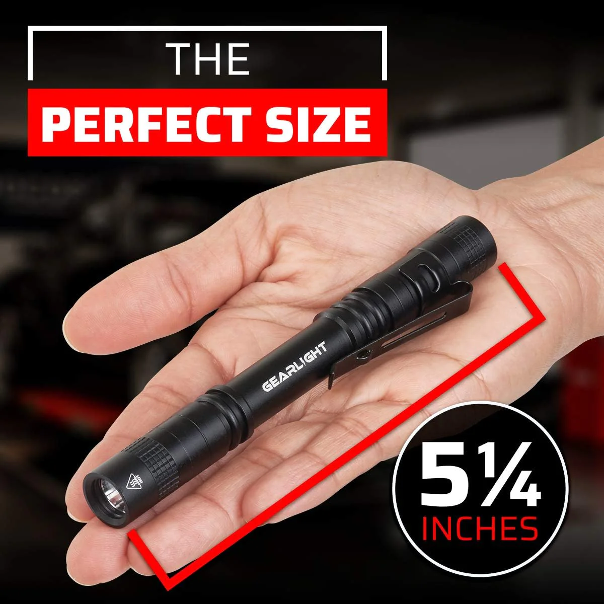 GearLight S100 LED Pocket Pen Light- 2 Small, Compact Flashlights with Clip for Tight Spaces, Police Inspection, Nurses