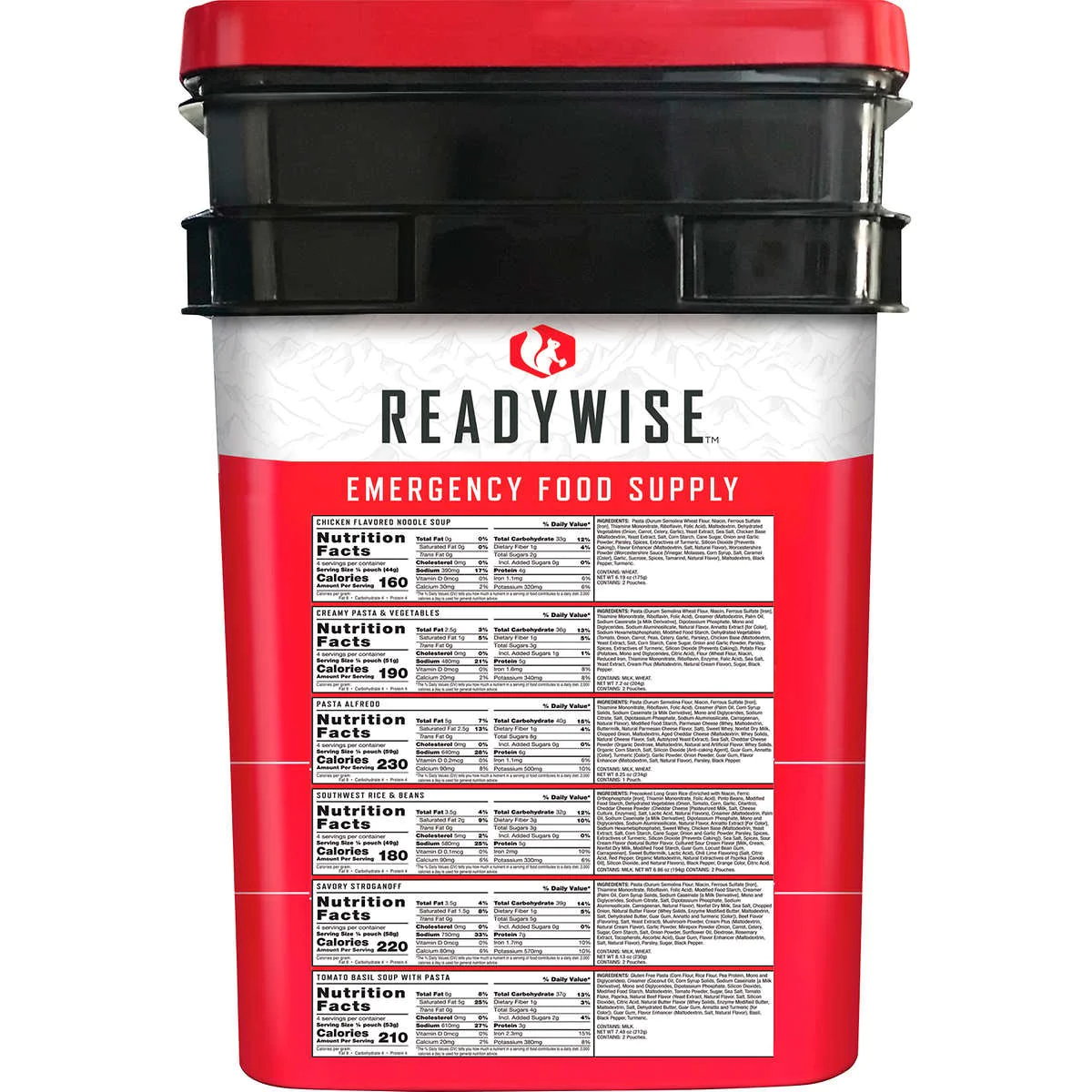 Readywise Emergency Food Supply, 124 servings + 4 Bonus Servings