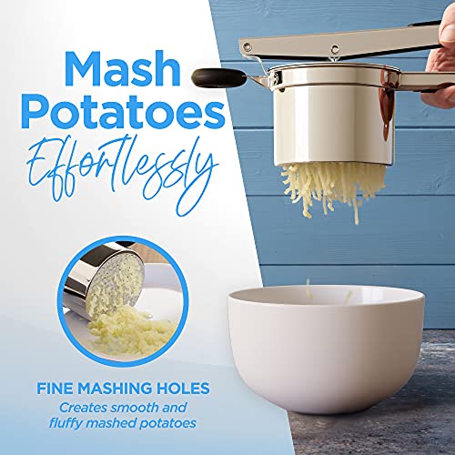 Priority Chef PriorityChef Large 15oz Potato Ricer, Heavy Duty Stainless Steel Potato Masher and Ricer Kitchen Tool, Press and Mash For Perfec