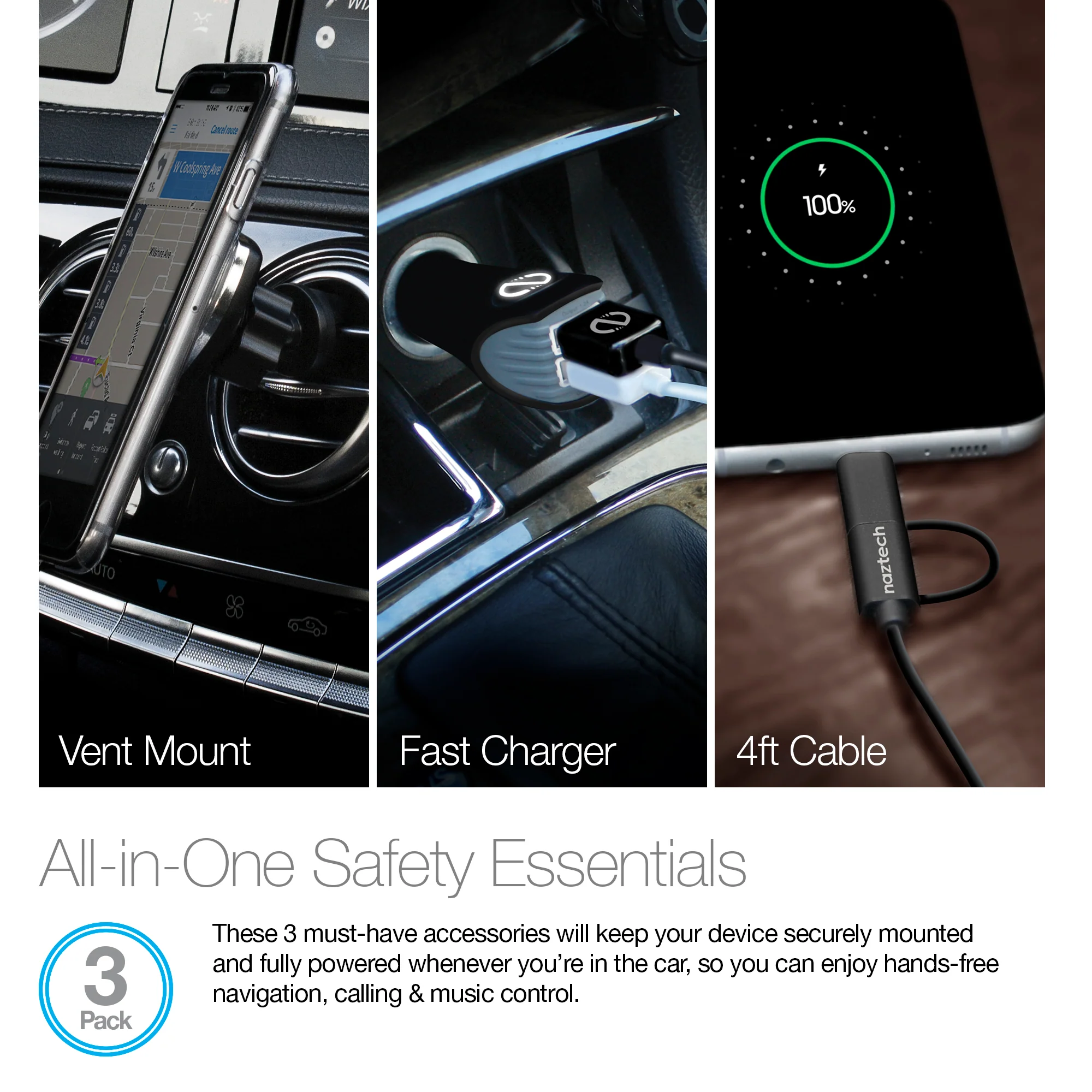 HyperGear Naztech Android Safety Essentials Car Kit