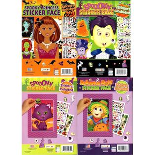 Bendon Spooky Sticker Face - Halloween Sticker Activity Book (Set of 4 Books) v3