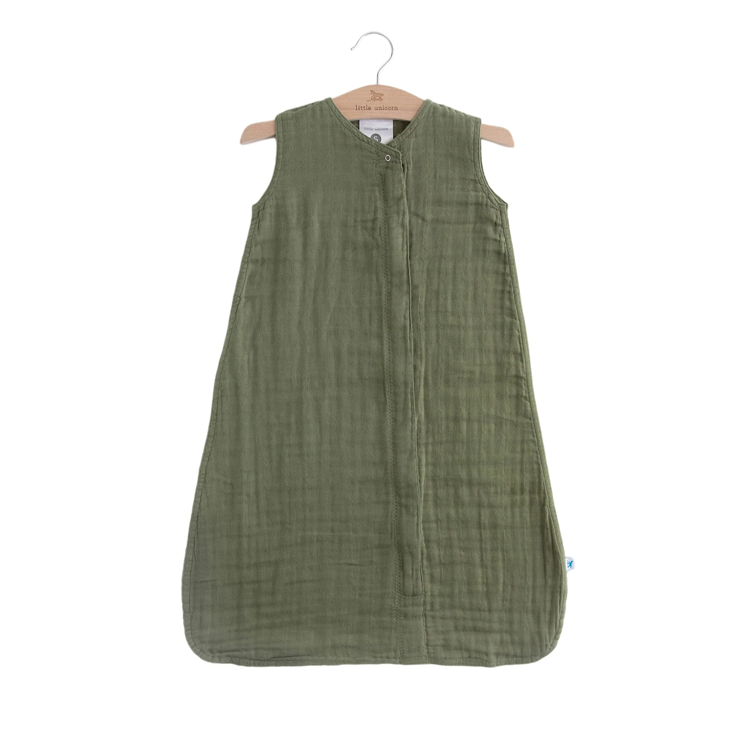 Little Unicorn - Fern cotton Muslin Sleep Bag 100 cotton Super Soft and Lightweight Baby Size Large: 12-18 Months Machine Washab