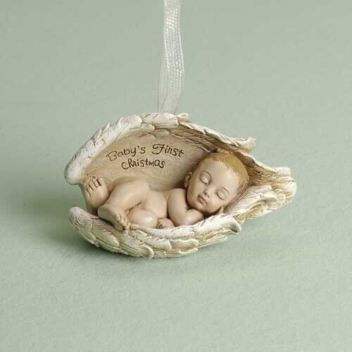 Great Choice Products Joseph Studio Babys First Christmas Baby Cradled In Angel Wings Ornament