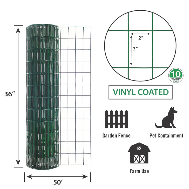 Garden Zone Garden Craft 36 in. H X 50 ft. L Steel Welded Wire Fence 2x3 in.