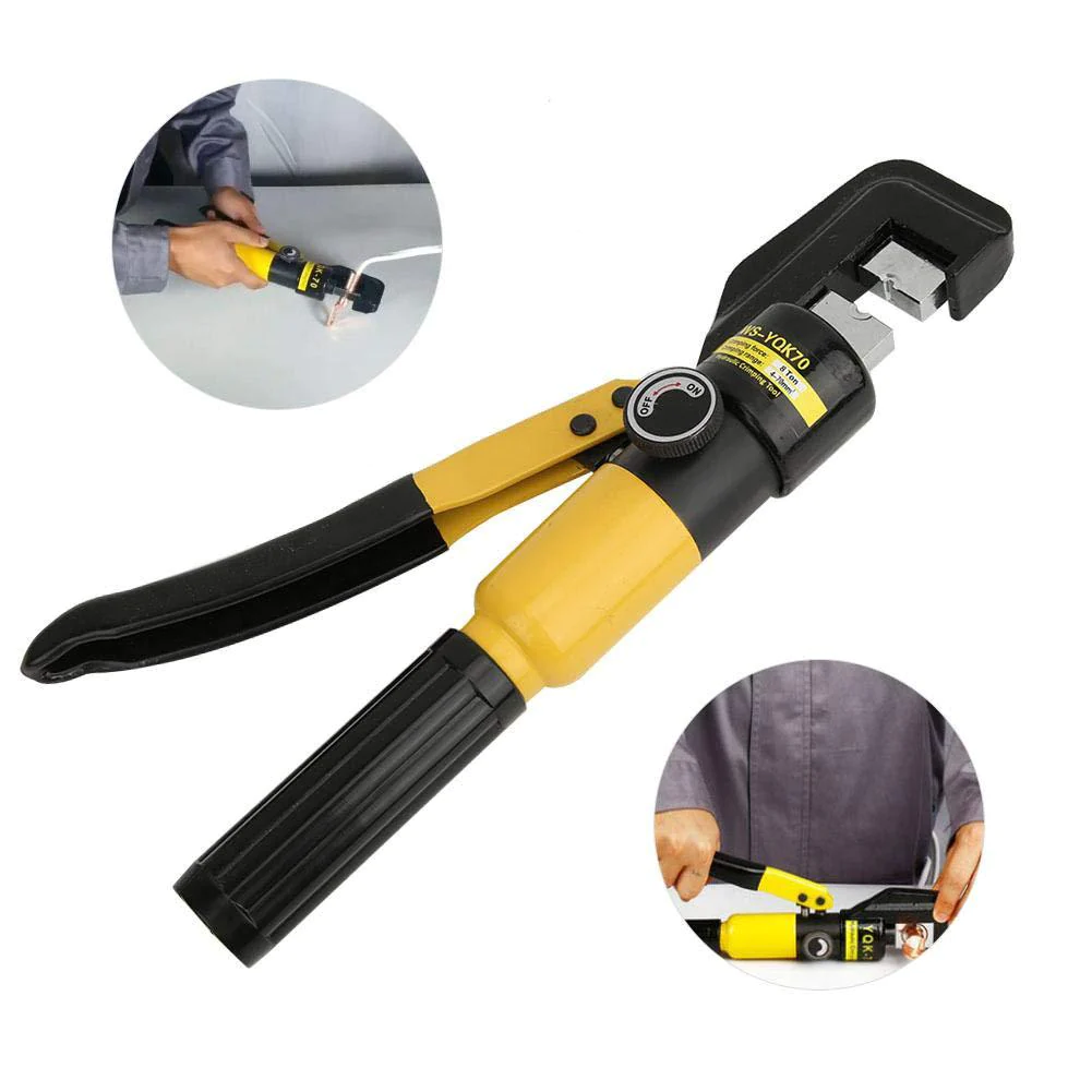 jectse 8 t hydraulic crimper?4-70mm hydraulic terminal crimper?hydraulic wire cable lug terminal crimper crimping tool with 180 rota