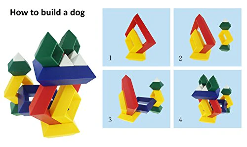 KuToi Pyramid Stacking Toy Building Blocks 3D Puzzle Brain Teasers for Kids and Adults | Creative Educational Preschool Toys, Kids Toy
