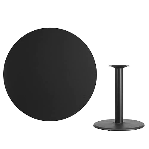 Flash Furniture Graniss 42&s;&s; Round Mahogany Laminate Table Top with 24&s;&s; Round Table Height Base