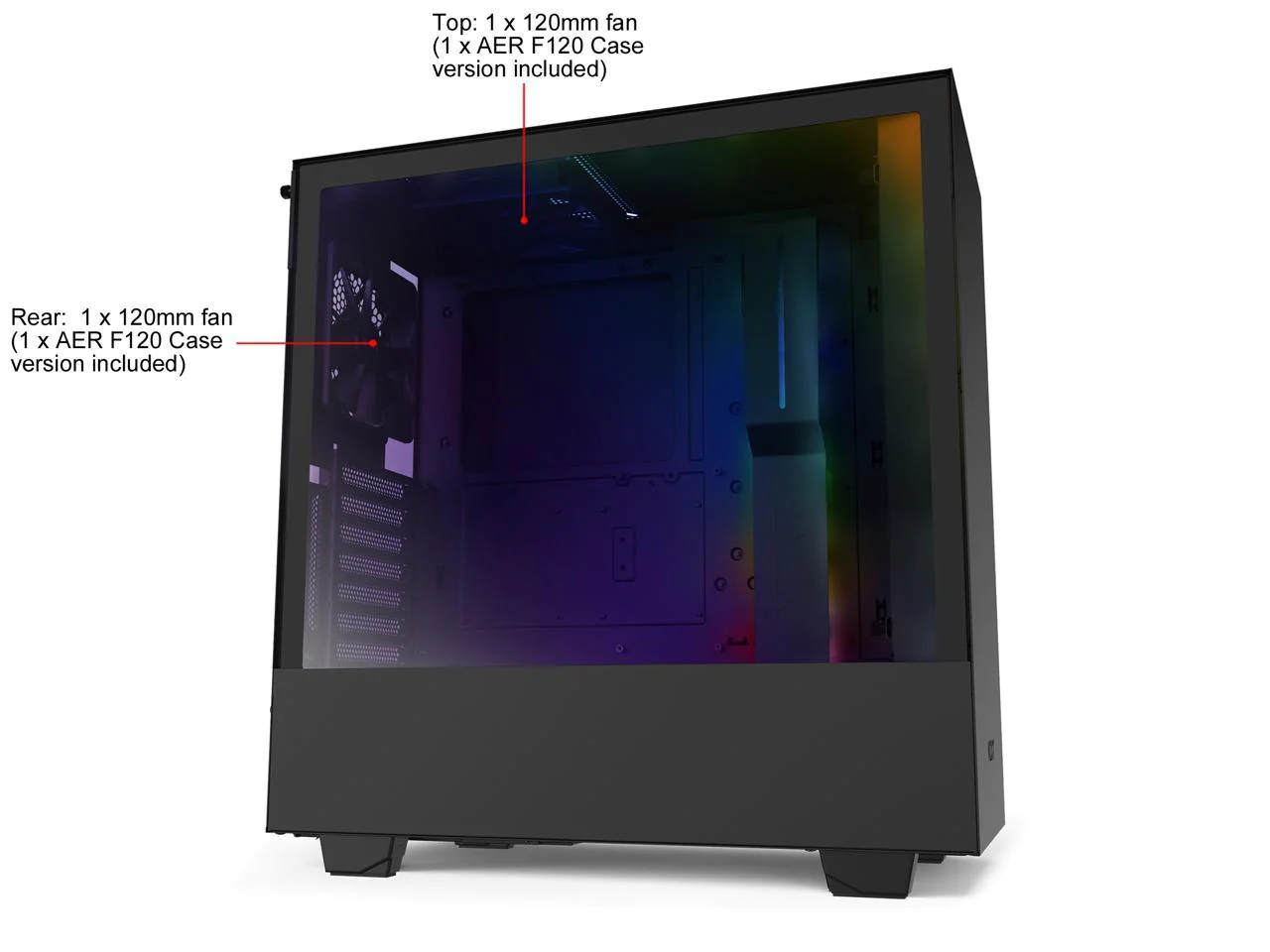 NZXT H510i - Compact ATX Mid-Tower PC Gaming Case - Front I/O USB Type-C Port - Vertical GPU Mount - Tempered Glass Side Panel -