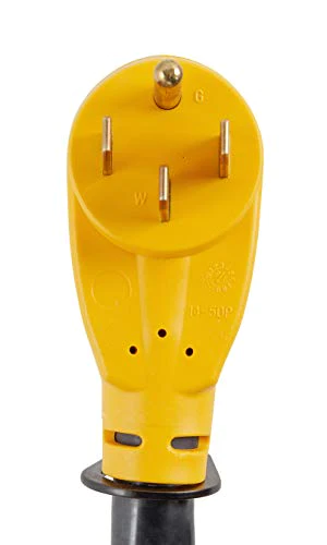 Camco 50 Amp RV Power Defender Voltage Protector/Monitor with Integrated Surge Protection, Designed with Easy to Use PowerGrip H