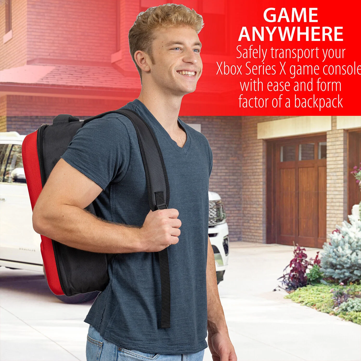 GCP Products Xbox Series X Travel And Safe Storage Backpack Bag Case For Console, Accessories