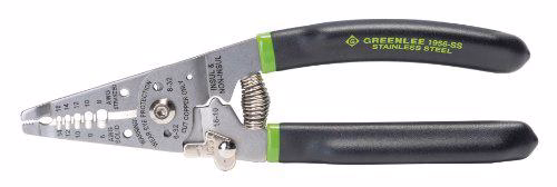 greenlee hand tools stainless steel wire stripper pro (1956-ss), 6-14awg
