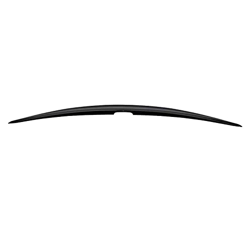 IKON MOTORSPORTS Trunk Spoiler Compatible With 2008-2012 Honda Accord, Factory Style Unpainted Raw Material Black ABS Rear Tail Lip Deck Boot Win