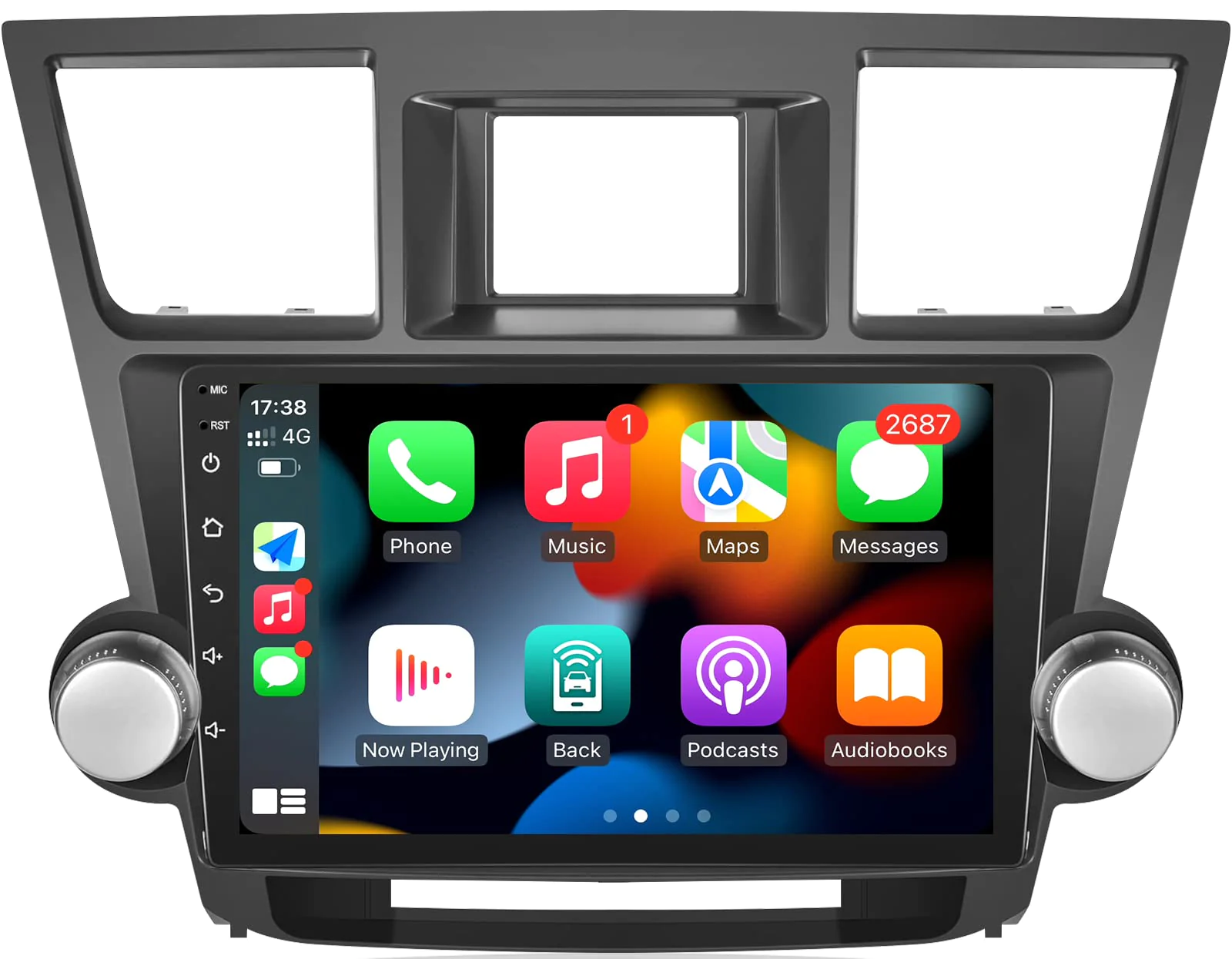 Fortdows car Radio Stereo for Toyota Highlander 2008-2013 with Apple carplay Android Auto 10 Inch Head Unit 2g RAM 32gROM with W