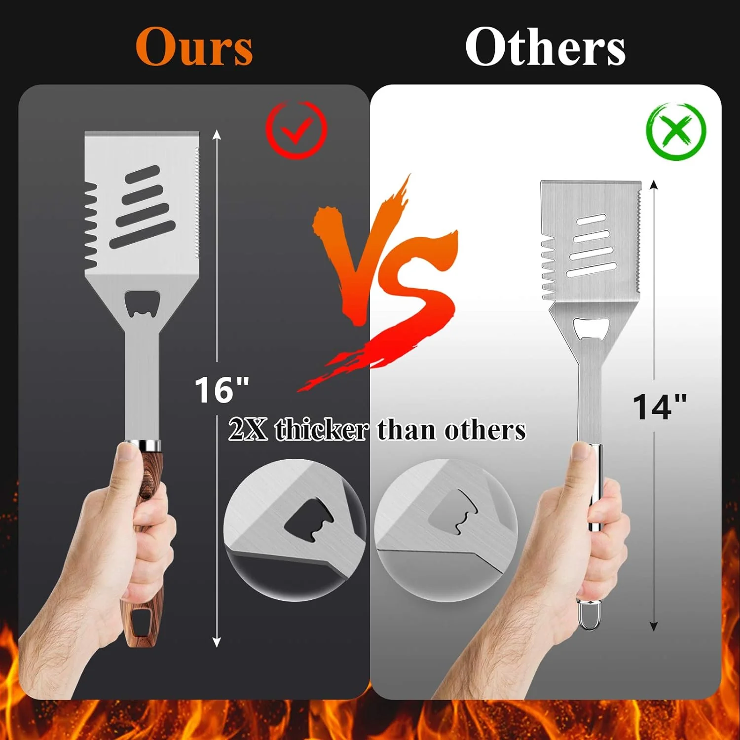 GCP Products 27Pcs Heavy Duty Bbq Tools Gift Set For Men Dad, Extra Thick Stainless Steel Grill Utensils With Meat Claws, Grilling Accesso…