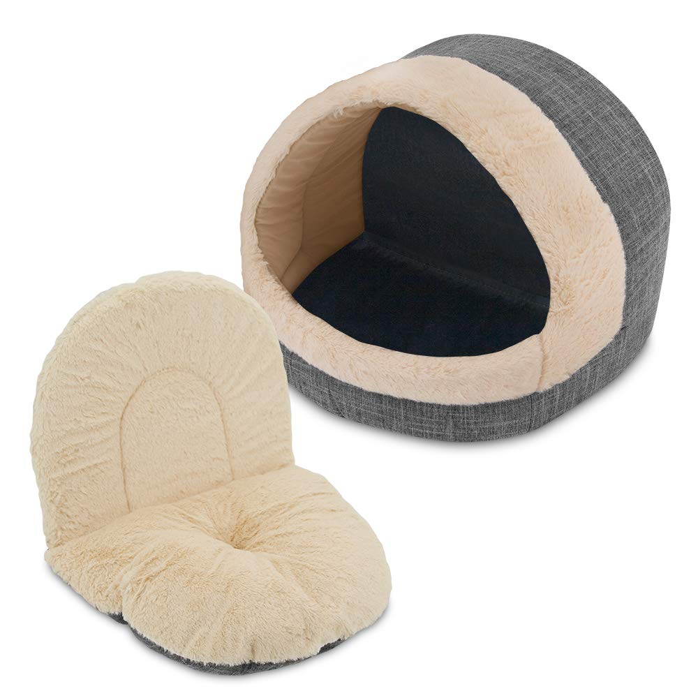 Best Pet cozy cat cave by Best Pet Supplies - gray, 17 x 15 x 14