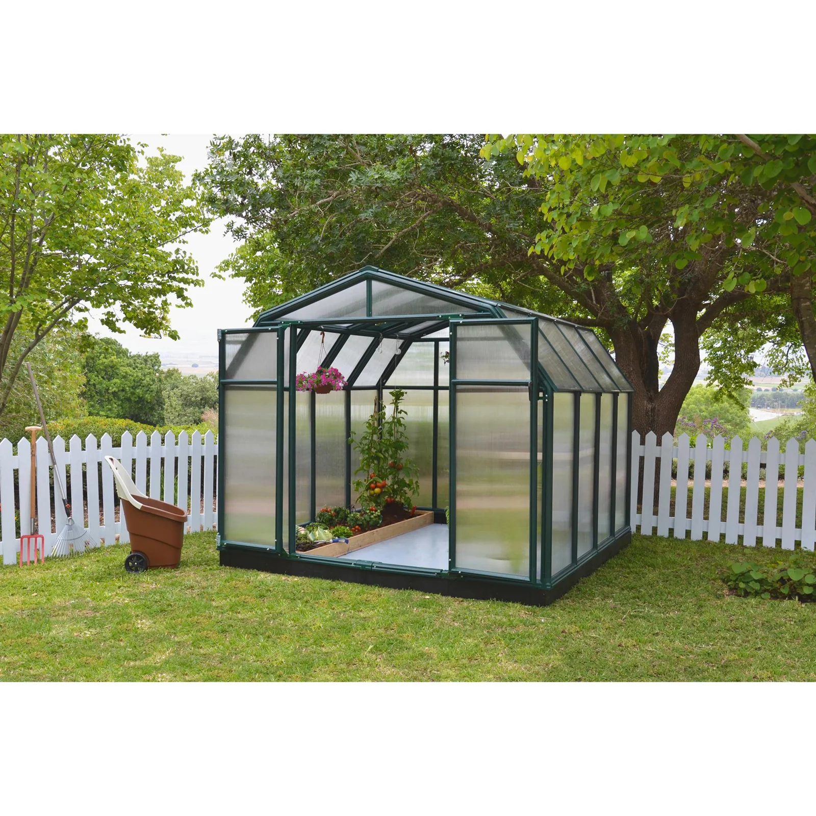 Rion HG7108   8&s; x 8&s; Polycarbonate Hobby Gardener Greenhouse
