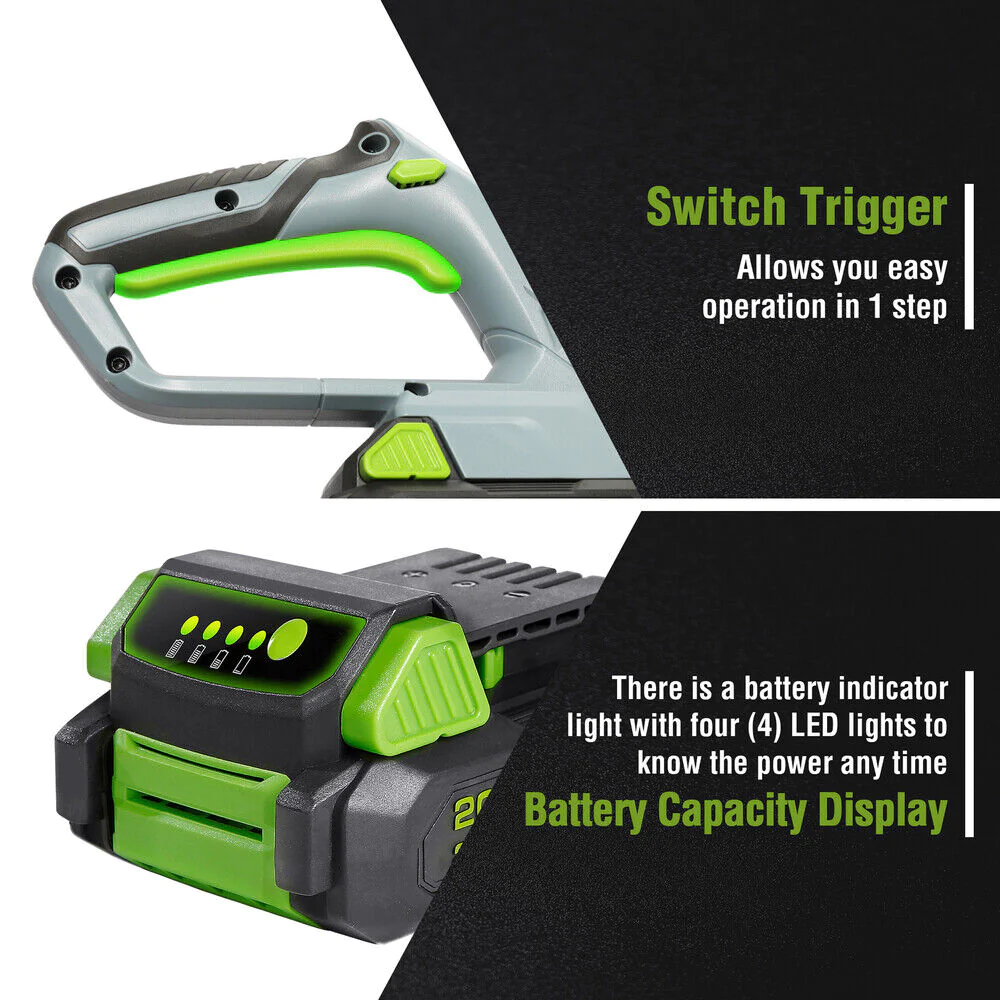 GCP Products 20V Electric Cordless String Trimmer Edge Weed Eater Lawn W/Trimmer Line Battery