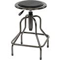 Global Industrial Vinyl Industrial Stool Without Backrest - Pneumatic Height Adjustment Charcoal Gray